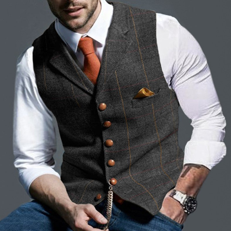 Men's stylish elegant vest with fine fabric Skorter