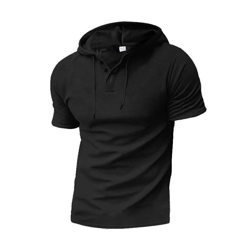 Men's stylish hoodie shirt with textured design and zipper Skorter