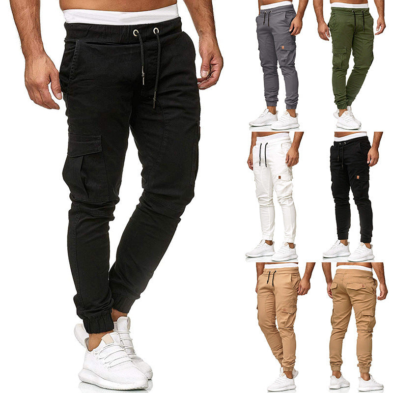Men's cargo joggers with elastic waistband and practical pockets Skorter