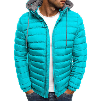 Men's padded transitional jacket with hood and sporty design Skorter