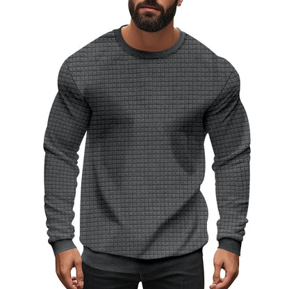 Men's long sleeve sweatshirt with textured design and elastic cuffs Skorter