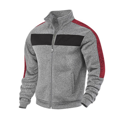 Men's sporty fleece jacket with high collar and reflective accents Skorter