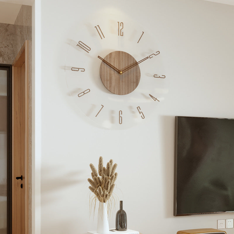 Skorter | WoodCraft | Nordic Solid Wood Wall Clock – Minimalist Silent Timepiece