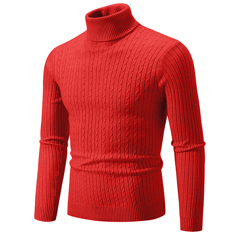Men's turtleneck sweater with textured knit pattern Skorter