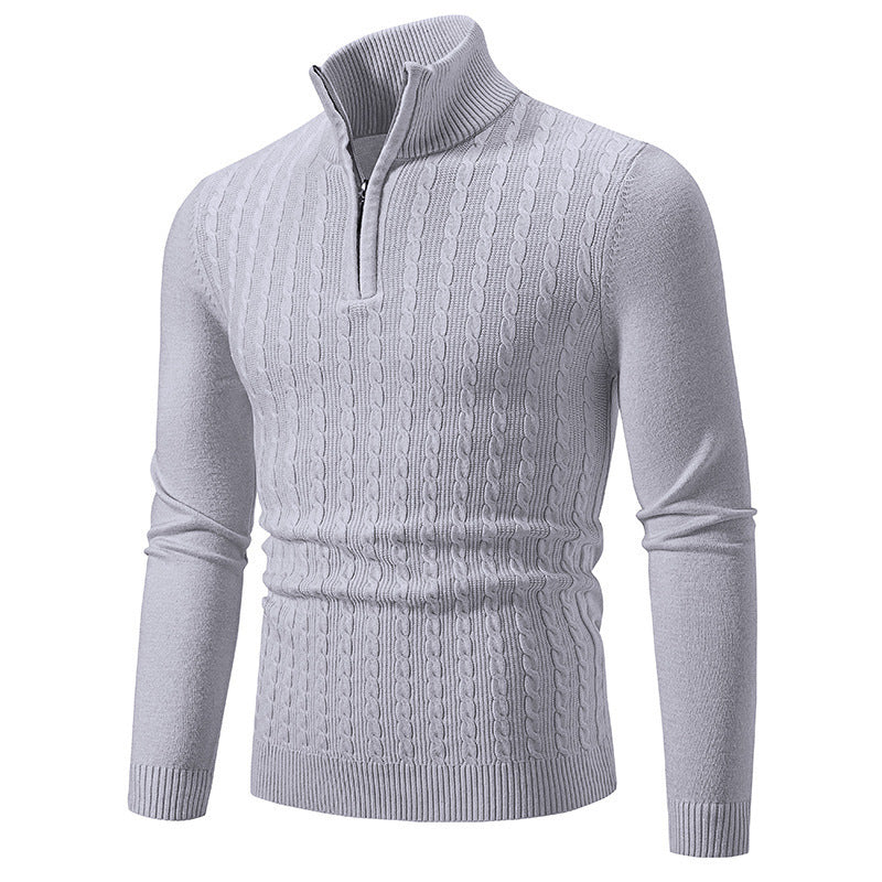 Men's stylish turtleneck sweater with zipper Skorter