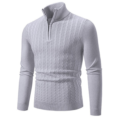 Men's stylish turtleneck sweater with zipper Skorter