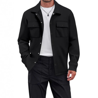 Men's Utility Jacket with Modern Pockets and Comfortable Fit Skorter