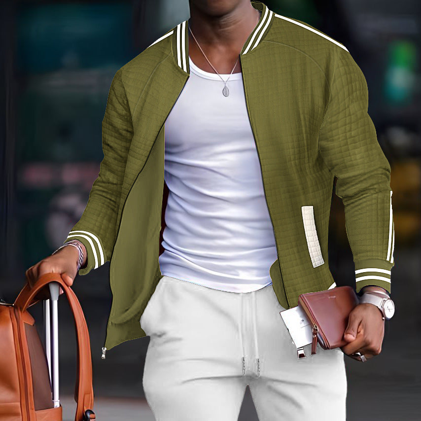 Men's sporty quilted jacket with modern cut and practical zip pockets Skorter