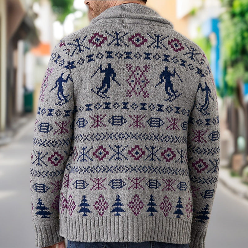 Herrkofta med traditionellt mönster och varmt innerfoder Skorter