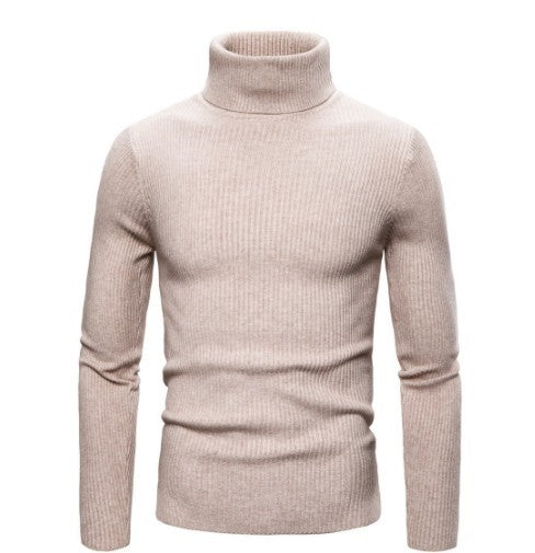 Men's turtleneck sweater made of fine rib knit Skorter