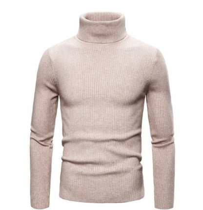 Men's turtleneck sweater made of fine rib knit Skorter