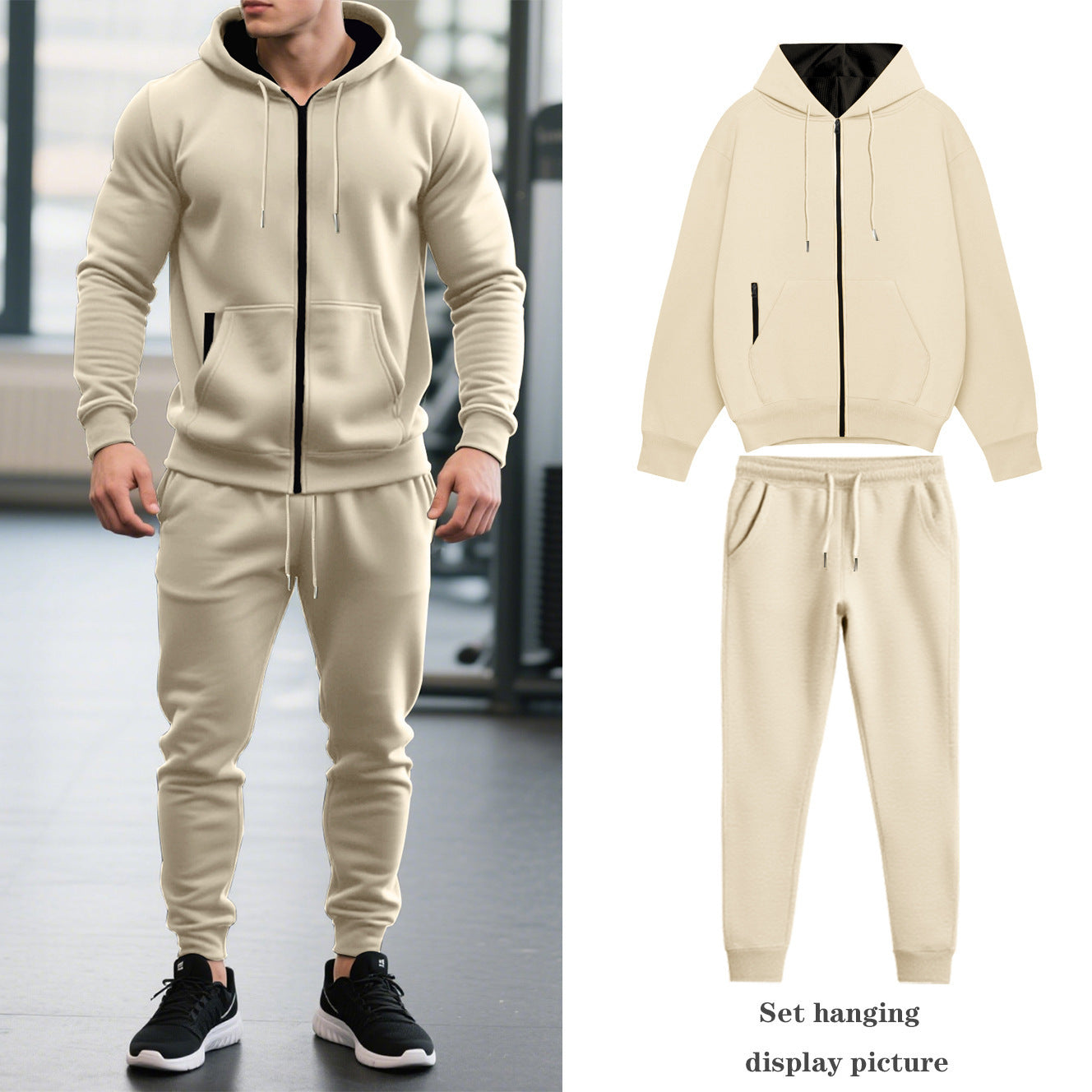 Men's tracksuit with hood and practical pockets Skorter