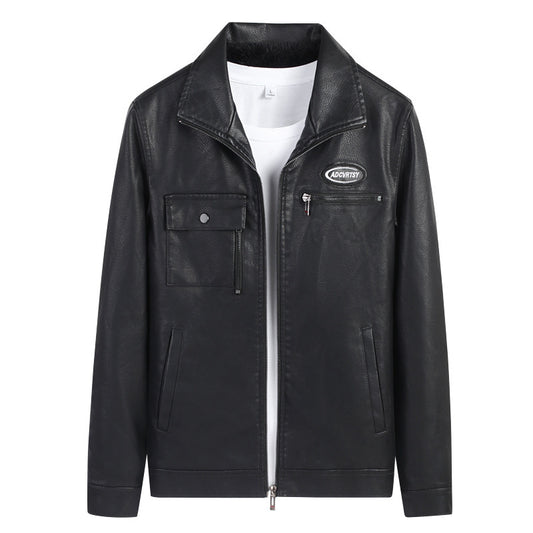 Men's Biker Jacket Made Of Faux Leather Skorter
