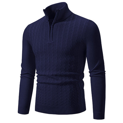 Men's stylish turtleneck sweater with zipper Skorter