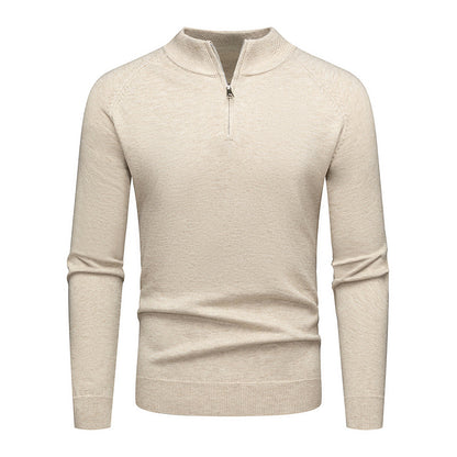 Men's stylish sweater with short zip Skorter