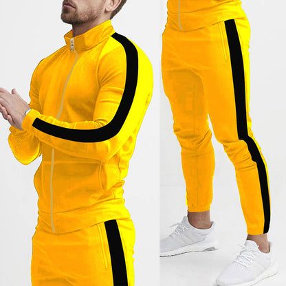 Men's sporty tracksuit with high collar and side zip pockets Skorter