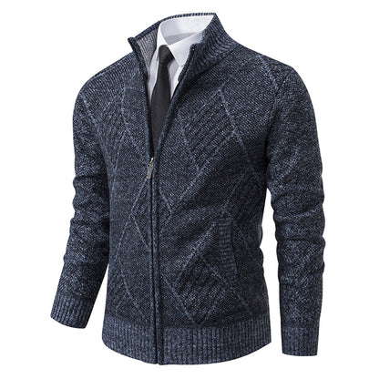 Men's cardigan with modern pattern and slim fit Skorter