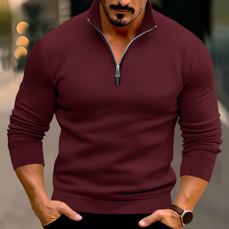 Men's pullover with half zipper and modern accents Skorter