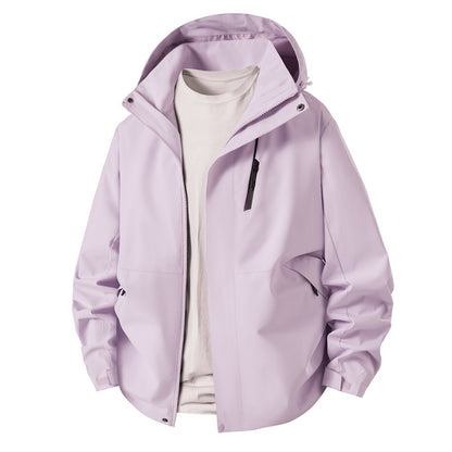 Men's technical transition jacket with adjustable hood rim Skorter