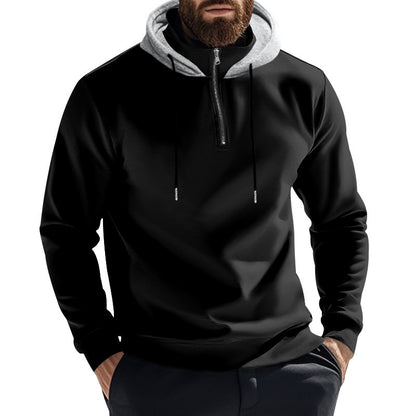 Men's sporty hoodie with half-zip and breathable material Skorter
