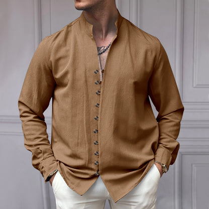 Men's long-sleeve shirt with modern button details and timeless design Skorter