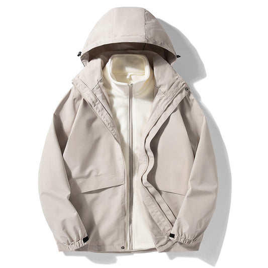 Men's Breathable Functional Jacket with Hood and Insulating Inner Layer Skorter