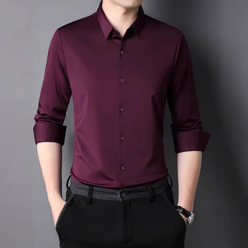 Men's elegant short sleeve shirt with fine shine Skorter