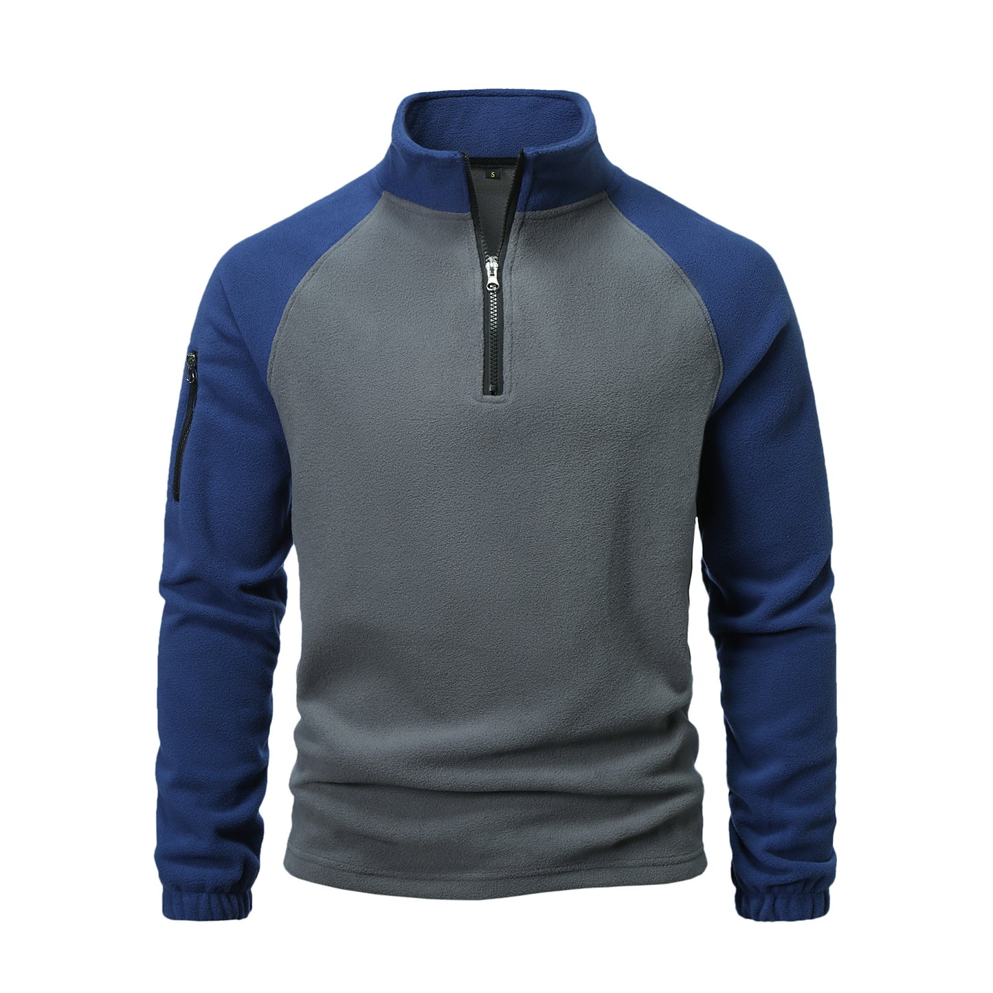 Men's fleece pullover with half zip and practical pocket design Skorter