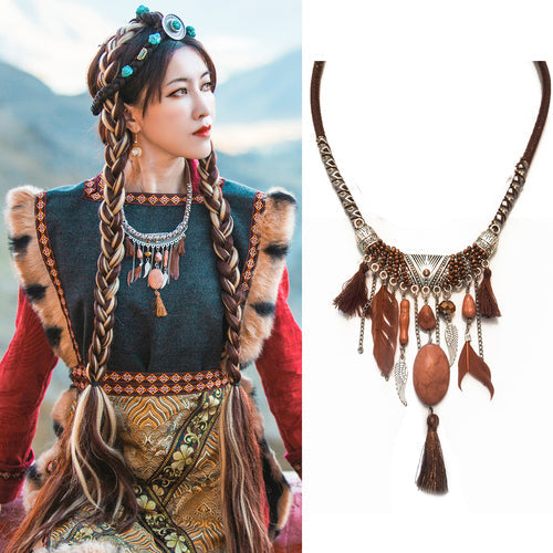 Skorter | Ethnic style Tibetan short collar necklace, necklace, collar