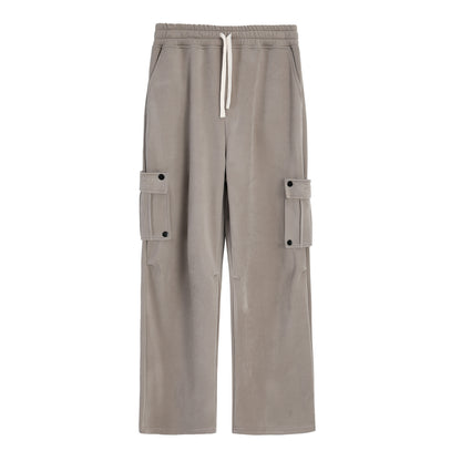 Men's Cargo Jogging Pants with Side Pockets and Elastic Waistband Skorter