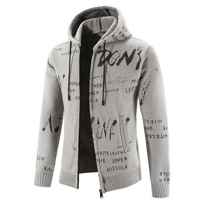 Men's stylish hoodie jacket with creative print Skorter