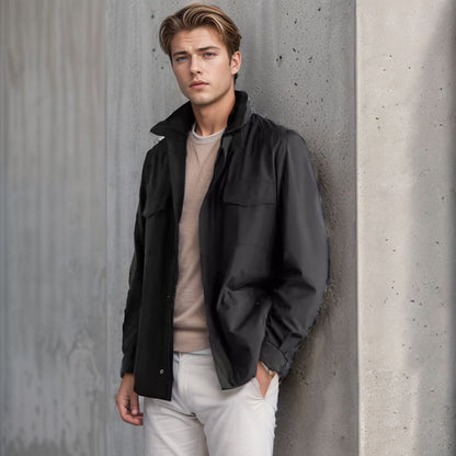 Men's versatile utility jacket with high collar and practical pockets Skorter