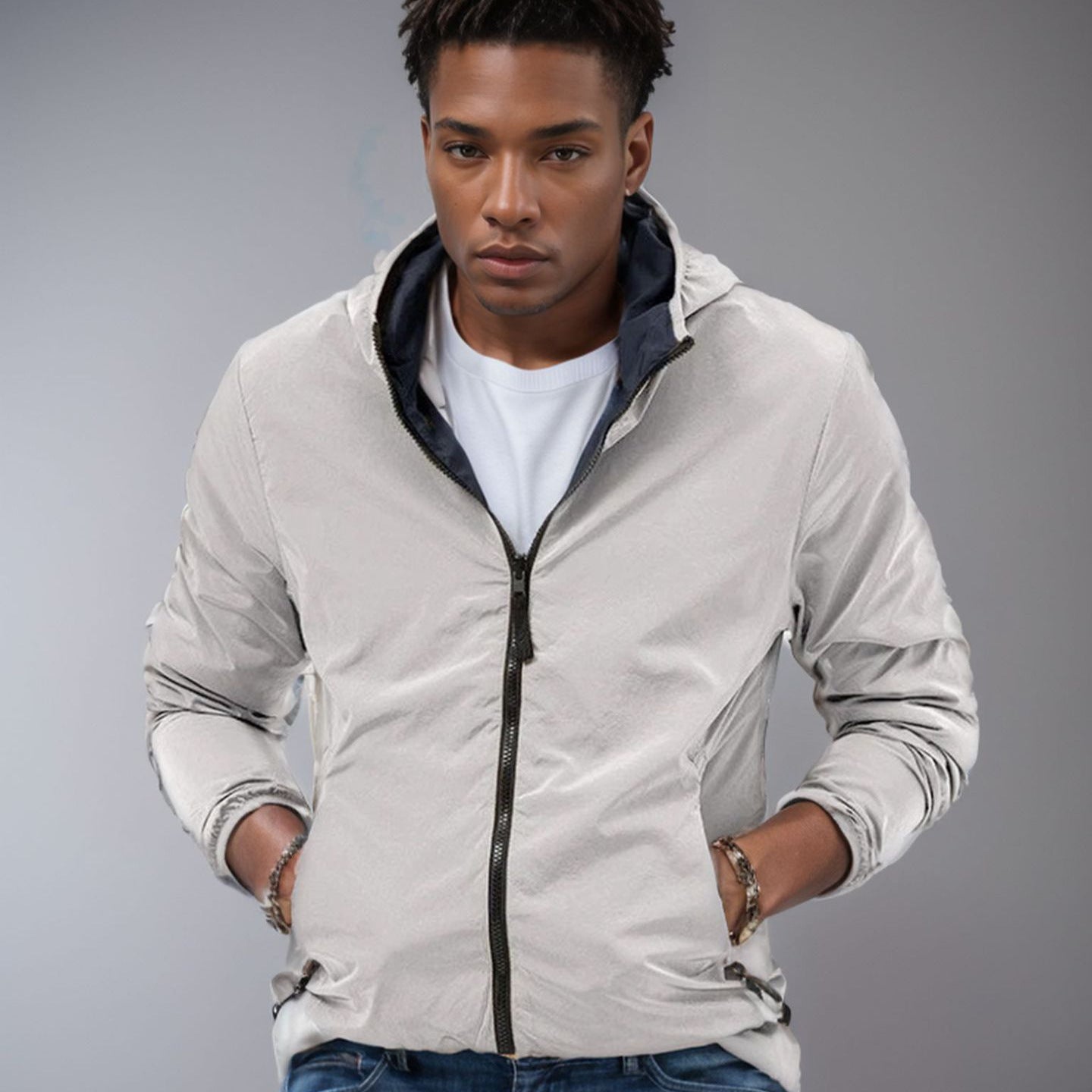 Men's windproof transitional jacket with practical pockets Skorter