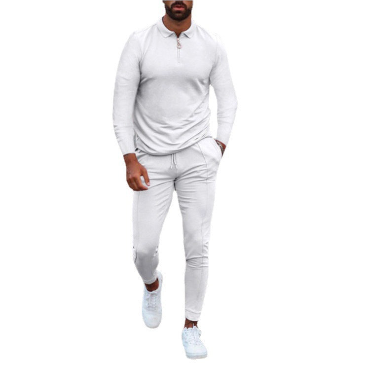 Men's sporty set with high collar and practical zip elements Skorter