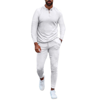 Men's sporty set with high collar and practical zip elements Skorter