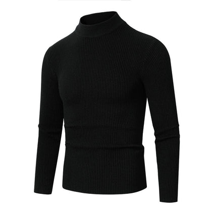 Men's turtleneck sweater made of high-quality ribbed structure Skorter