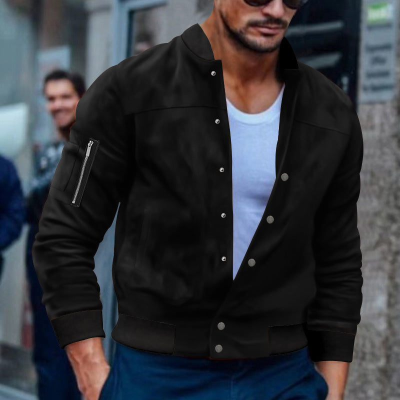 Herrbomberjacka med praktiska dragkedjefickor Skorter