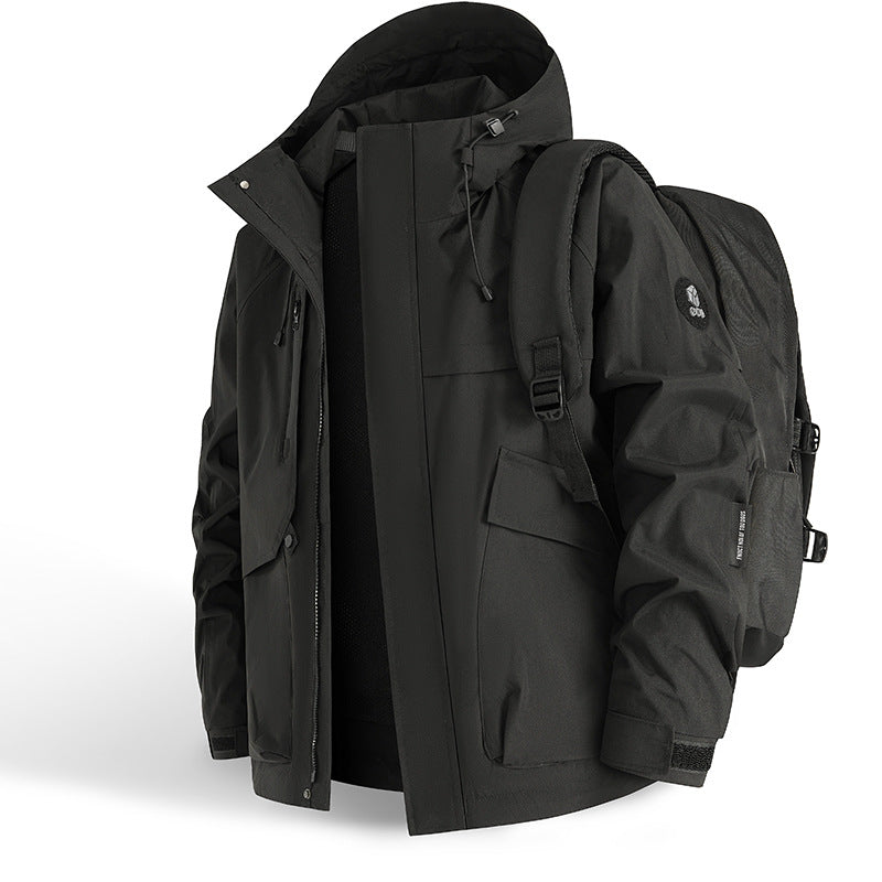 Men's technical all-weather jacket with practical pockets and adjustable collar Skorter