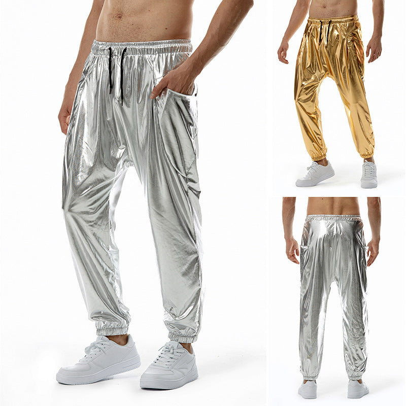 Men's stylish high-performance jogging pants made of shiny material Skorter