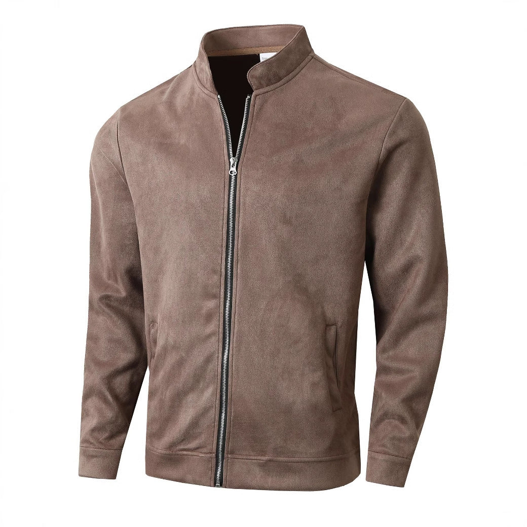 Men's elegant and comfortable softshell jacket with a high collar and full-length zipper Skorter