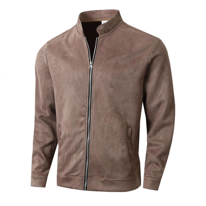 Men's elegant and comfortable softshell jacket with a high collar and full-length zipper Skorter