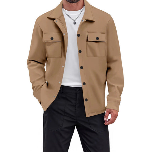 Men's Utility Jacket with Modern Pockets and Comfortable Fit Skorter