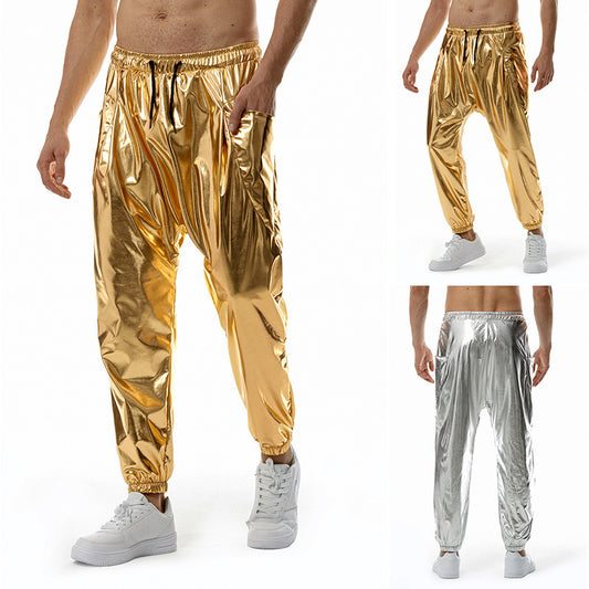 Men's stylish high-performance jogging pants made of shiny material Skorter