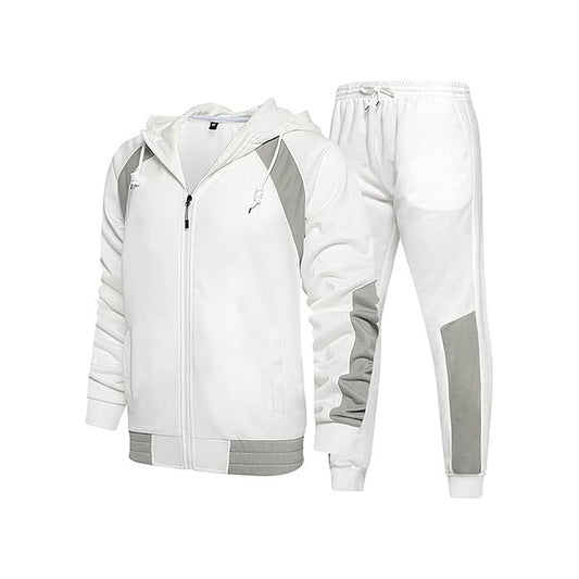 Men's sporty tracksuit with contrasting design and elastic cuffs Skorter