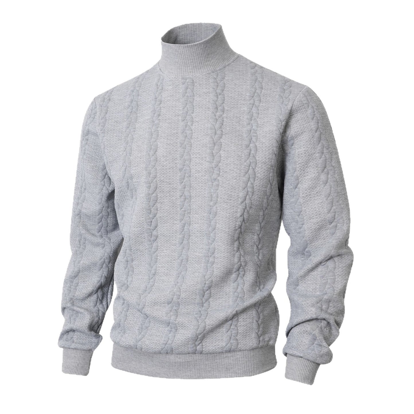 Men's stylish sweater with textured stand-up collar Skorter