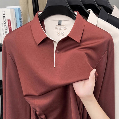 Andningsbar sportpolo för män med innovativ lättskött skorter