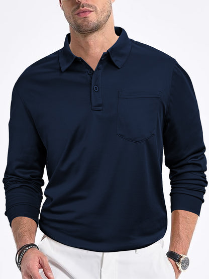 Men's polo shirt with modern structured design and practical chest pocket Skorter
