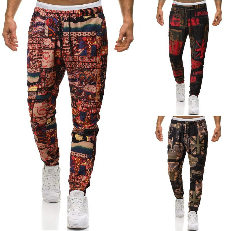 Men's stylish joggers with unique pattern Skorter