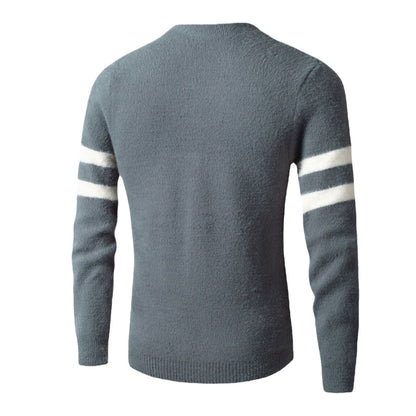 Men's sporty wool sweater with textured logo Skorter