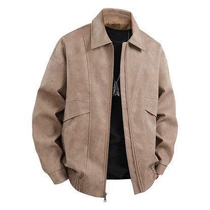 Men's transition jacket in a casual vintage style with side pockets and elastic cuffs Skorter